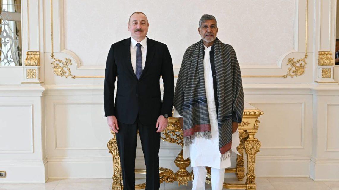 Prezident İlham Əliyev Nobel sülh mükafatı laureatı Kailaş Satyartini qəbul edib