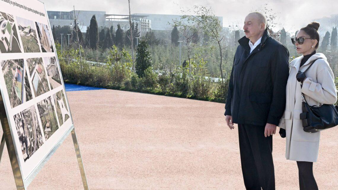 Prezident İlham Əliyev Bakıda metronun “Gənclik” stansiyasının yaxınlığında yaradılan yeni parkın açılışında iştirak edib
