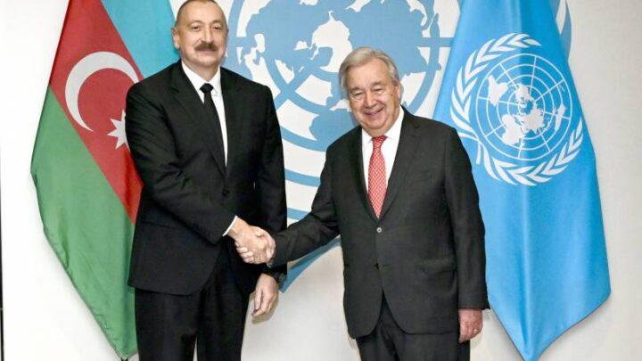 İlham Əliyev BMT-nin Baş katibi Antonio Quterreş ilə görüşüb