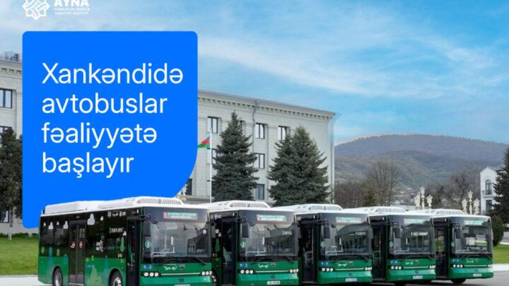 Xankəndidə şəhərdaxili avtobus marşrutları fəaliyyətə başlayır